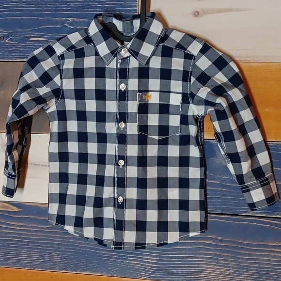 Carter's 2T button-down dress shirt blue and white NWOT - Picture 1 of 7